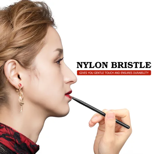 Vista 2 de Luxspire Pinceles corrector de labios 2 piezas, pinceles de brillo de lápiz labial, aplicadores de sombra de ojos, delineador de labios, brochas