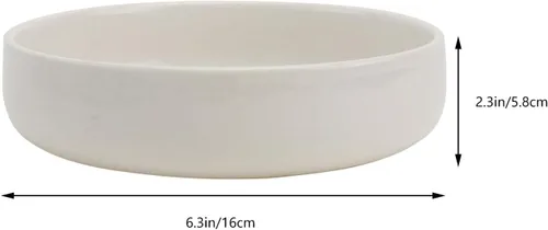 Vista 8 de 3pcs White Ceramic Plant Pot Set for Succulents, Home and Garden