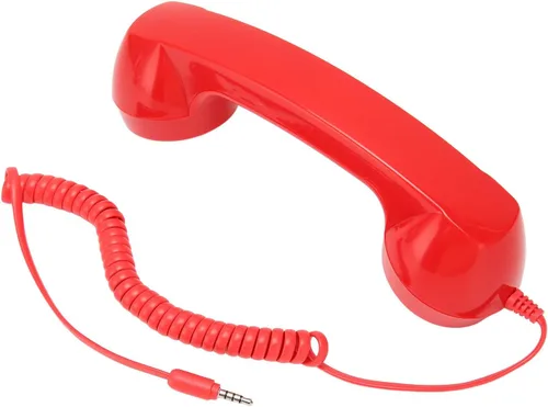 Vista 8 de Auricular de teléfono retro de 0.138 in, receptor de teléfono a prueba de radiación con micrófono, Hanset de teléfono celular para teléfonos móviles