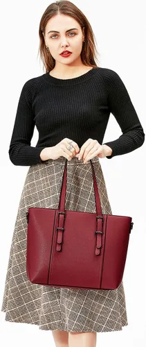 Vista 2 de Bolsas estilo cartera y bolsos estilo tote y de hombro para mujer con asa superior.