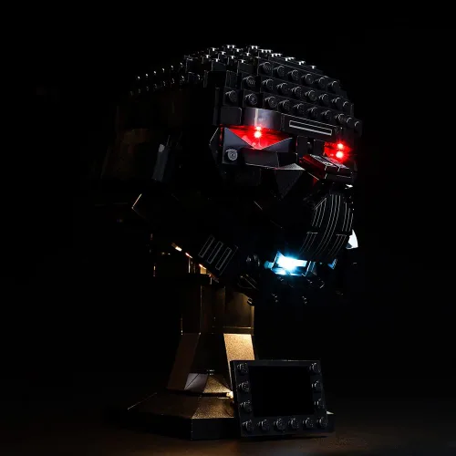 Vista 6 de Kyglaring Kit de iluminación LED diseñado para Lego Star Wars Dark Trooper Helmet 75343 Kit de construcción modelo, sin juego de Lego