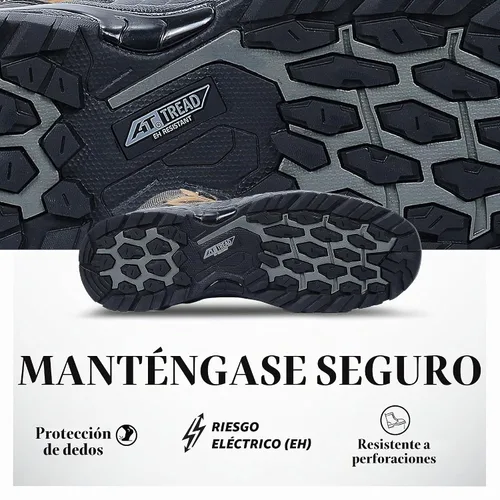 Vista 4 de New Balance Botas industriales AllSite con punta compuesta para hombre, marrón rústico, 7