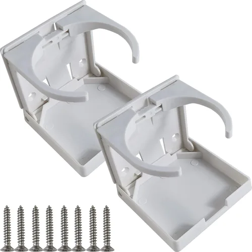 Vista 6 de TIHOOD 4 soportes plegables ajustables para bebidas, portavasos ajustables para marina, barco, caravana, coche, camiones, caravanas, camionetas