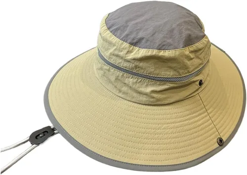 Vista 7 de Women's UPF50+ Sun Hat Quick Dry Breathable Fishing Cap with 9cm Wide Brim Beige