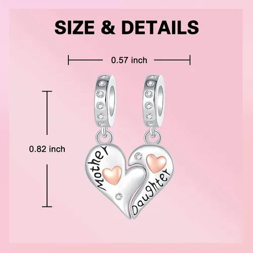 Vista 13 de Dije de girasol con diseño de estrella y luna y elefante para pulsera, collar de plata de ley 925, dijes de corazón de amor para mujer, regalo