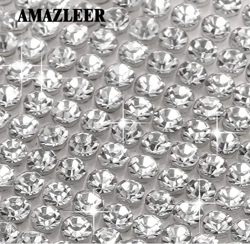 Vista 5 de 3 rollos de cinta autoadhesiva de diamantes de imitación de 3 yardas con diamantes de imitación de 0.079 pulgadas (0.079 in) para manualidades