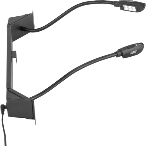 Vista 3 de Auray Luces de cuello de cisne duales de 6 LED para montaje en rack DLED6-RM