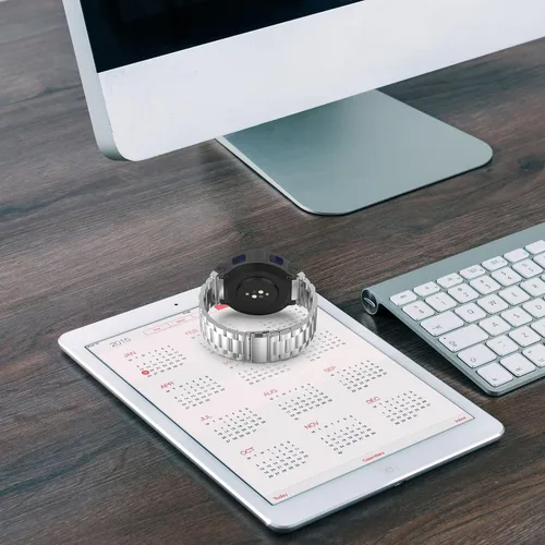 Vista 2 de Compatible con Amazfit Active Edge - Correa de reloj para hombres y mujeres, correa de metal de acero inoxidable, correa de repuesto, accesorios