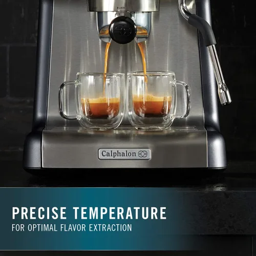 Vista 3 de Calphalon BVCLECMP1 Temp iQ - Máquina de café expreso con varita de vapor, acero inoxidable