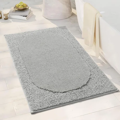 Vista 14 de DEXDE - Alfombra antideslizante para baño, ducha, 24 x 16 pulgadas, color beige