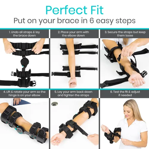 Vista 4 de Vive - Codera con bisagras (se ajusta a la derecha) - Eslinga de soporte de rango de movimiento Stabilizer for Dislocated Arm - ROM Adjustable
