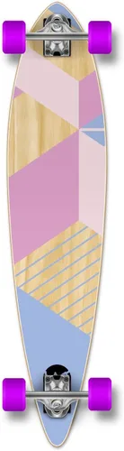 Vista 12 de Yocaher Patinetas completas Pintail Longboard con cinta de agarre premium, camión de aluminio, rodamientos ABEC-9, ruedas de patineta de 2.81