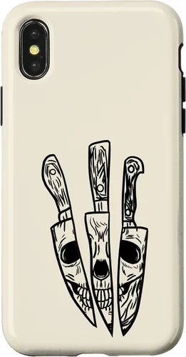 Vista 5 de Skull Reflected on Kitchen Knives Retro Chefs Cooks Gift Case for iPhone 17