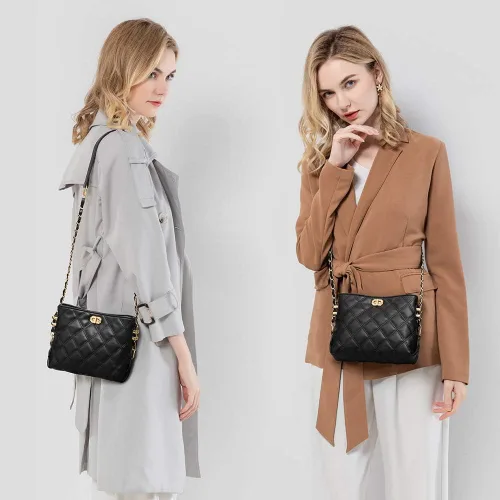 Vista 6 de Bolsos cruzados pequeños para mujer bolsos de cuero a la moda bolsos de hombro ligeros