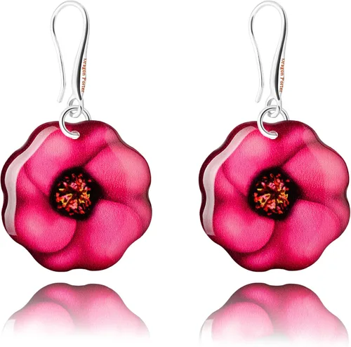 Vista 14 de Elegantes aretes colgantes con temática de mariposas y flores para mujer