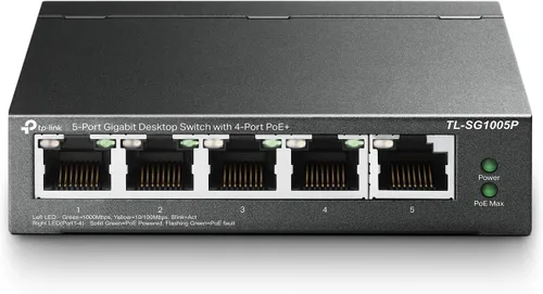 Vista 10 de TP-Link TL-SG105, conmutador Ethernet Gigabit no administrado de 5 puertos, concentrador de red, divisor Ethernet, Plug & Play, diseño de metal sin