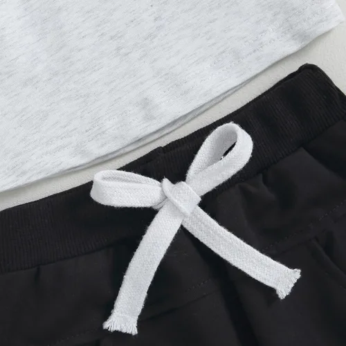 Vista 7 de MAINESAKA 2 piezas de sudadera para bebé niño, ropa de bloque de color, manga larga, sudadera con pantalones deportivos para otoño