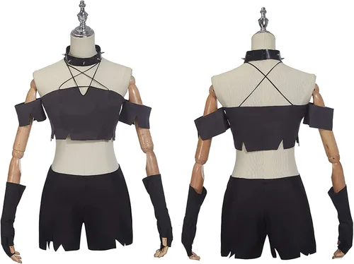 Vista 2 de Weixu Disfraz de cosplay, top corto, traje de fiesta de carnaval de Halloween