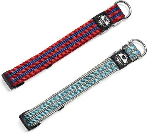 Vista 8 de Regal Dog Products Collar grande para mascotas con hebilla grabada personalizada, collares de sarga duraderos para perros pequeños, collares