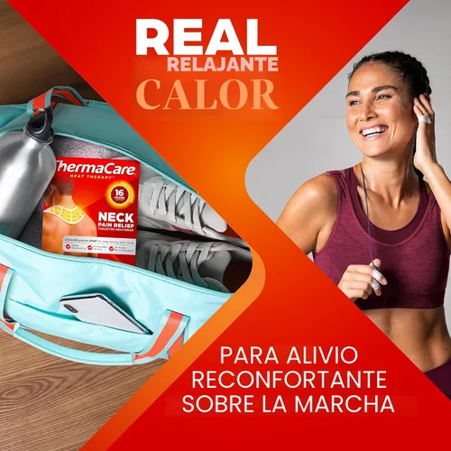 Vista 6 de ThermaCare Envolturas térmicas para aliviar el dolor de cuello y hombros, almohadillas térmicas adhesivas portátiles con calor terapéutico de 16
