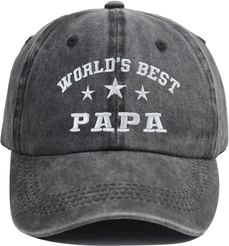 Vista 8 de World's Best - Gorras de béisbol para hombre, de algodón envejecido, ajustable, para papá y abuelo, regalos para Abuelo Pappy
