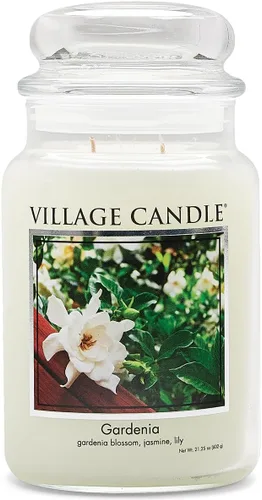 Vista 5 de Village Candle Beachside - Vela perfumada en tarro de cristal grande de boticario, 21.25 onzas, azul claro
