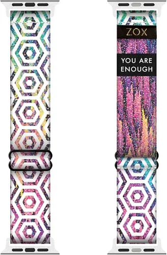 Vista 17 de ZOX Correa para Apple Watch, banda elástica con afirmaciones motivacionales y hermosas obras de arte, regalos para hombres, mujeres y niños