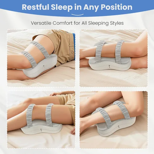 Vista 3 de JINXIA Almohada de rodilla para dormir de lado, cómoda almohada de espuma viscoelástica para dormir de lado, almohada para dormir entre piernas