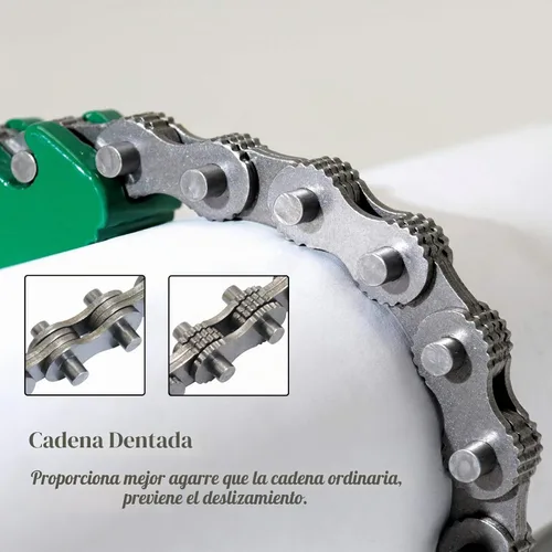 Vista 3 de Llave de cadena de trinquete resistente de 9 pulgadas, herramienta reversible de filtro de aceite, herramientas de accesorios de tubería, ajuste