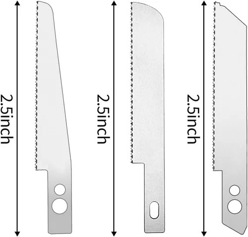 Vista 4 de Mini sierra de mano modelo de herramientas de manualidades con 12 cuchillas de modelado, cuchillo de modelado, kit de herramientas de sierra