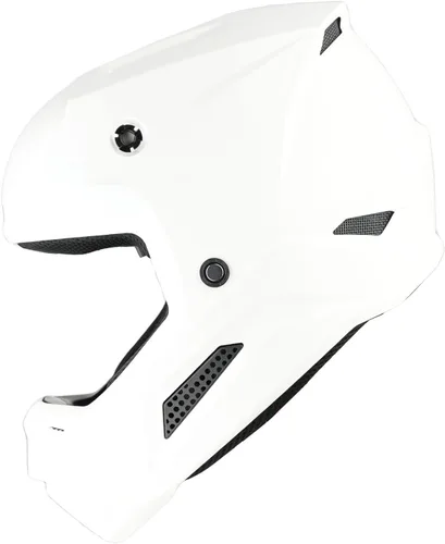 Vista 6 de 1Storm - Casco de motocross para jóvenes, ATV, BMX, MX, motocicleta todoterreno, kart, adolescente, blanco brillante Blanco brillante juvenil