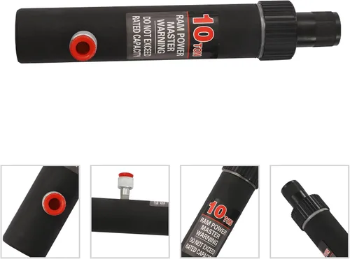 Vista 4 de Gato hidráulico portátil de 10 toneladas tipo cilindro, gato de reparación de carrocería para automóviles, camiones y equipo pesado, herramienta