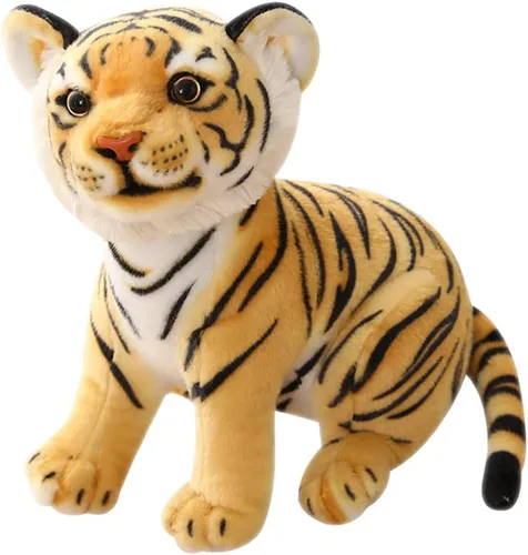 Vista 10 de GUDVES Tiger Tale Toys - Peluche de tigre blanco de 7.8 pulgadas, bonito y realista regalo para niños