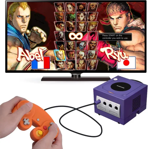 Vista 4 de 2 paquetes de control clásico Gamecube Shock Joypad con cable para Wii NGC Game Cube compatible
