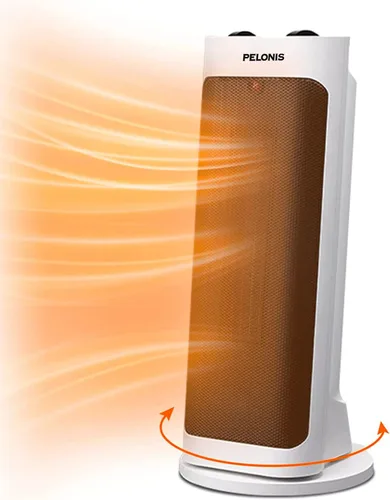 Vista 4 de PELONIS PTH15A2BGB Calentador de espacio de calentamiento rápido de 1500 W, termostato programable, fácil control, oscilación generalizada