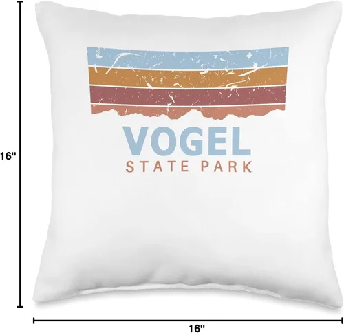 Vista 4 de Vogel State Park Stuff Vogel State Park Georgia Retro Cool Throw Pillow, 16 x 16, multicolor
