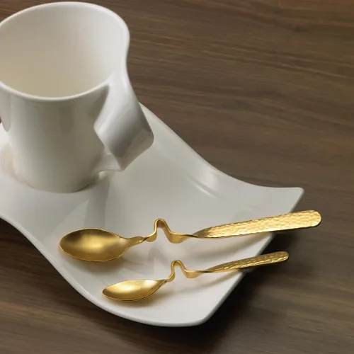 Vista 2 de Villeroy & Boch NewWave Caffé - Cuchara de té para después de la cena, color dorado
