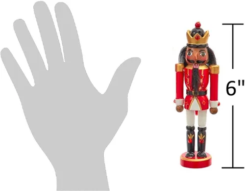 Vista 3 de The Bridge Collection Adornos de cascanueces afroamericanos – Juego de 3 – Acentos de soldado de Navidad para decoración navideña – Cascanueces