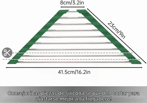 Vista 4 de Tomorotec - Estante de secado de platos triangular enrollable para esquina de fregadero, pequeño, plegable, de acero inoxidable, sobre el fregadero