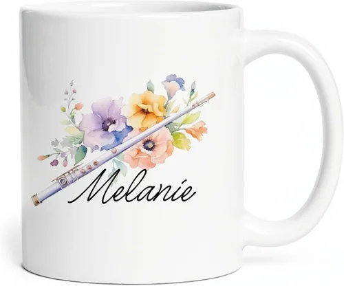 Vista 8 de Taza personalizada para músico 2023, taza de violín personalizada con nombre, violín y notas musicales, taza de cerámica de 11 oz y 15 onzas, taza