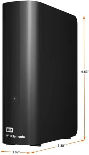 Vista 4 de WD Disco duro externo de escritorio Elements de 20 TB, unidad USB 3.0 para almacenamiento plug-and-play - WDBWLG0200HBK-NESN