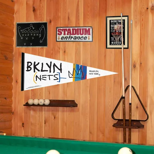 Vista 2 de WinCraft Bandera de banderín de Brooklyn Nets City Edition