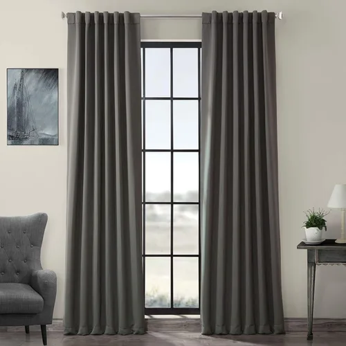 Vista 21 de HPD Half Price Drapes BOCH-171113-84, cortinas sólidas para oscurecer habitación (1 panel), 50 x 84 pulgadas, color beige alabastro