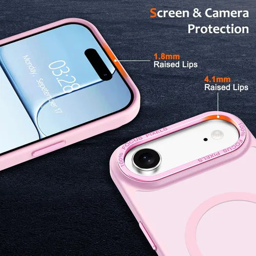 Vista 961 de Anuck - Funda magnética para iPhone 11 compatible con MagSafe, carcasa trasera mate translúcida dura, borde de TPU, delgada, resistente a impactos