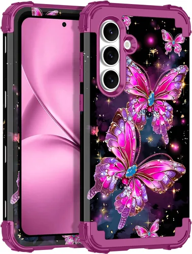 Vista 37 de LONTECT Funda para Galaxy S26 5G a prueba de golpes, 3 en 1, resistente y resistente, policarbonato duro+híbrida suave resistente de alto impacto
