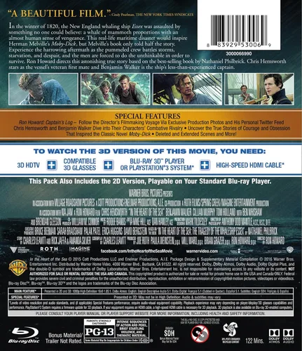 Vista 2 de In the Heart of the Sea (Blu-ray HD3D + Blu-ray)