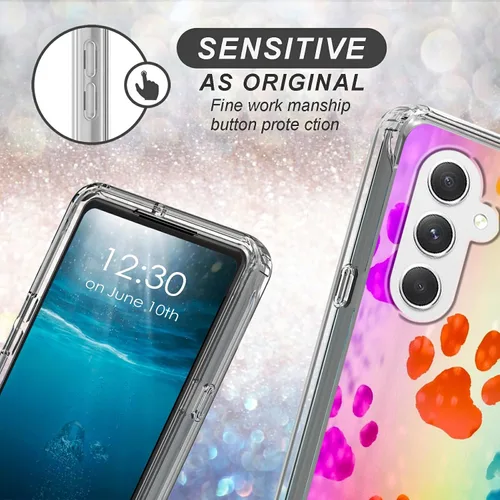Vista 4 de Funda para Samsung A13 5G Galaxy A13 5G Funda de doble capa transparente de acrílico duro + funda de TPU suave a prueba de golpes Funda protectora