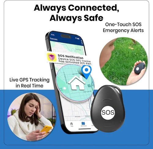 Vista 6 de Rastreador GPS para niños con seguimiento de ubicación en tiempo real, botón SOS y llamadas bidireccionales, dispositivo de seguimiento para niños