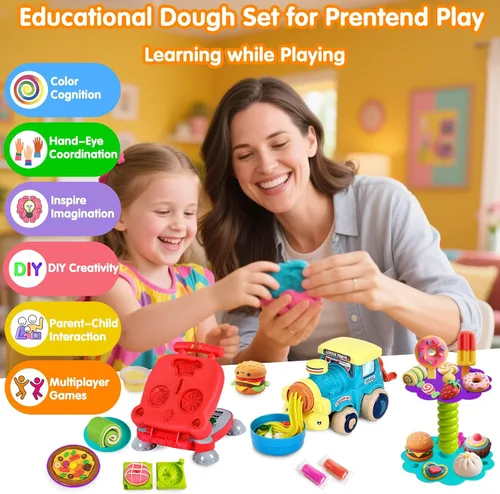 Vista 7 de EagleGrove Juegos de masa para niños de 4 a 8 años, artes y manualidades para niños de 4, 5, 6, 7, 8, 9, 10 años, kits de creaciones de cocina