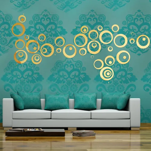 Vista 4 de Shappy 96 calcomanías de espejo circular, bricolaje, decoración de pared, removibles, decoración de pared, calcomanías de espejo para sala de estar